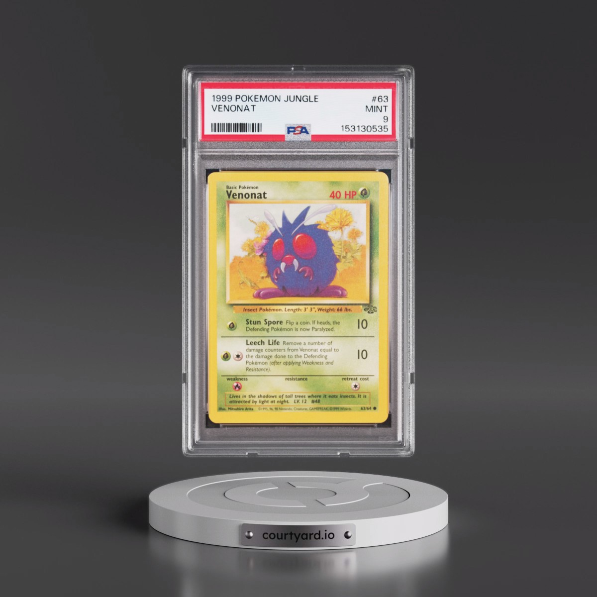 1999 Pokémon Jungle #63 Venonat (PSA 9 MINT)
