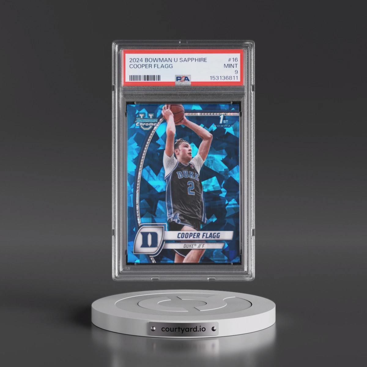2024 Bowman University Chrome Sapphire #16 Cooper Flagg (PSA 9 MINT)