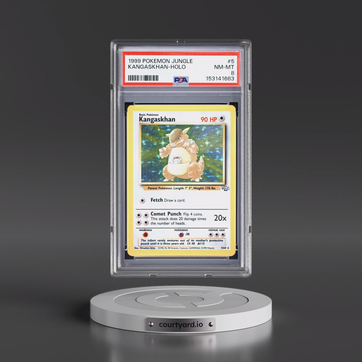 1999 Pokémon Jungle #5 Kangaskhan - Holo (PSA 8 NM-MT)
