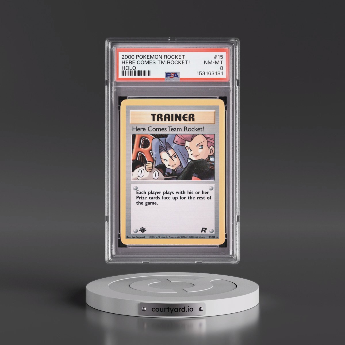 2000 Pokémon Rocket #15 Here Comes Team Rocket! - Holo (PSA 8 NM-MT)