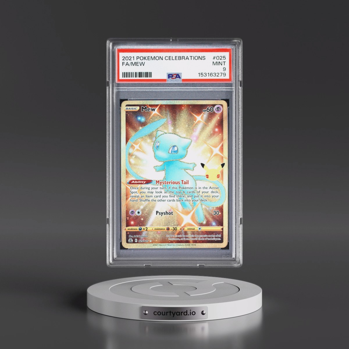 2021 Pokémon Celebrations #025 Mew - Full Art (PSA 9 MINT)