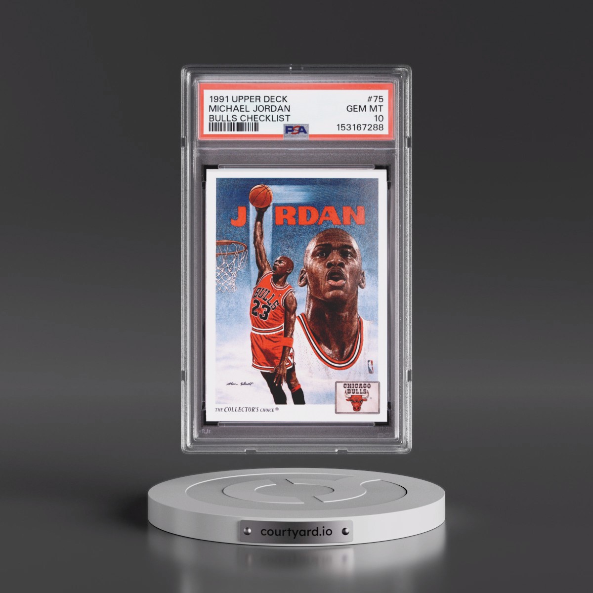 1991 Upper Deck #75 Michael Jordan - Bulls Checklist (PSA 10 GEM MINT)