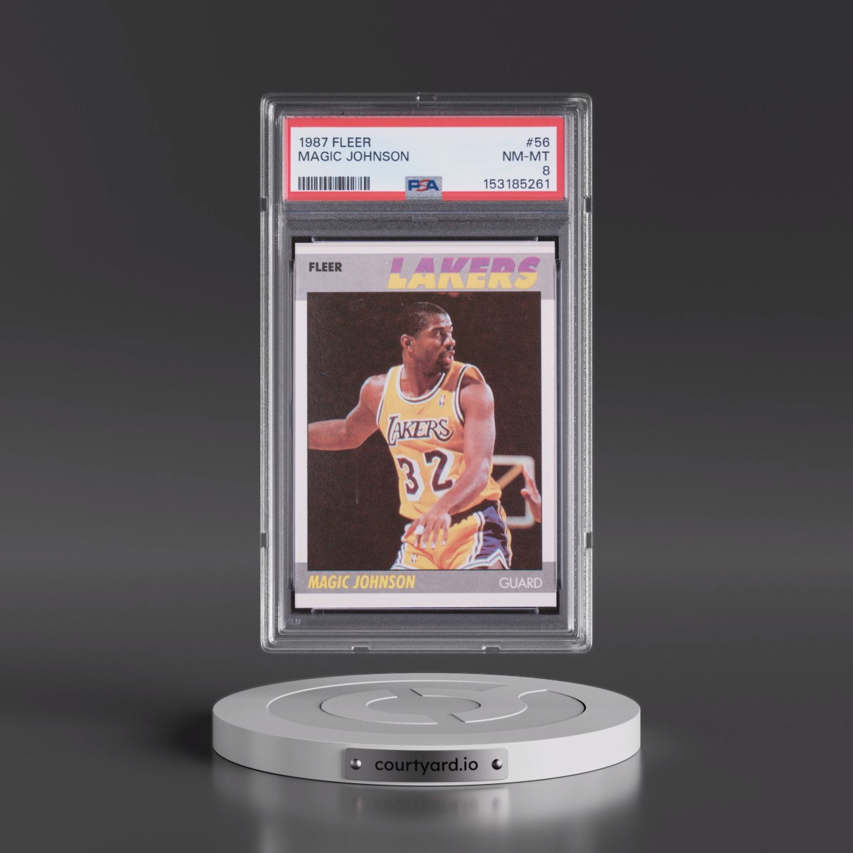 1987 Fleer #56 Magic Johnson (PSA 8 NM-MT)