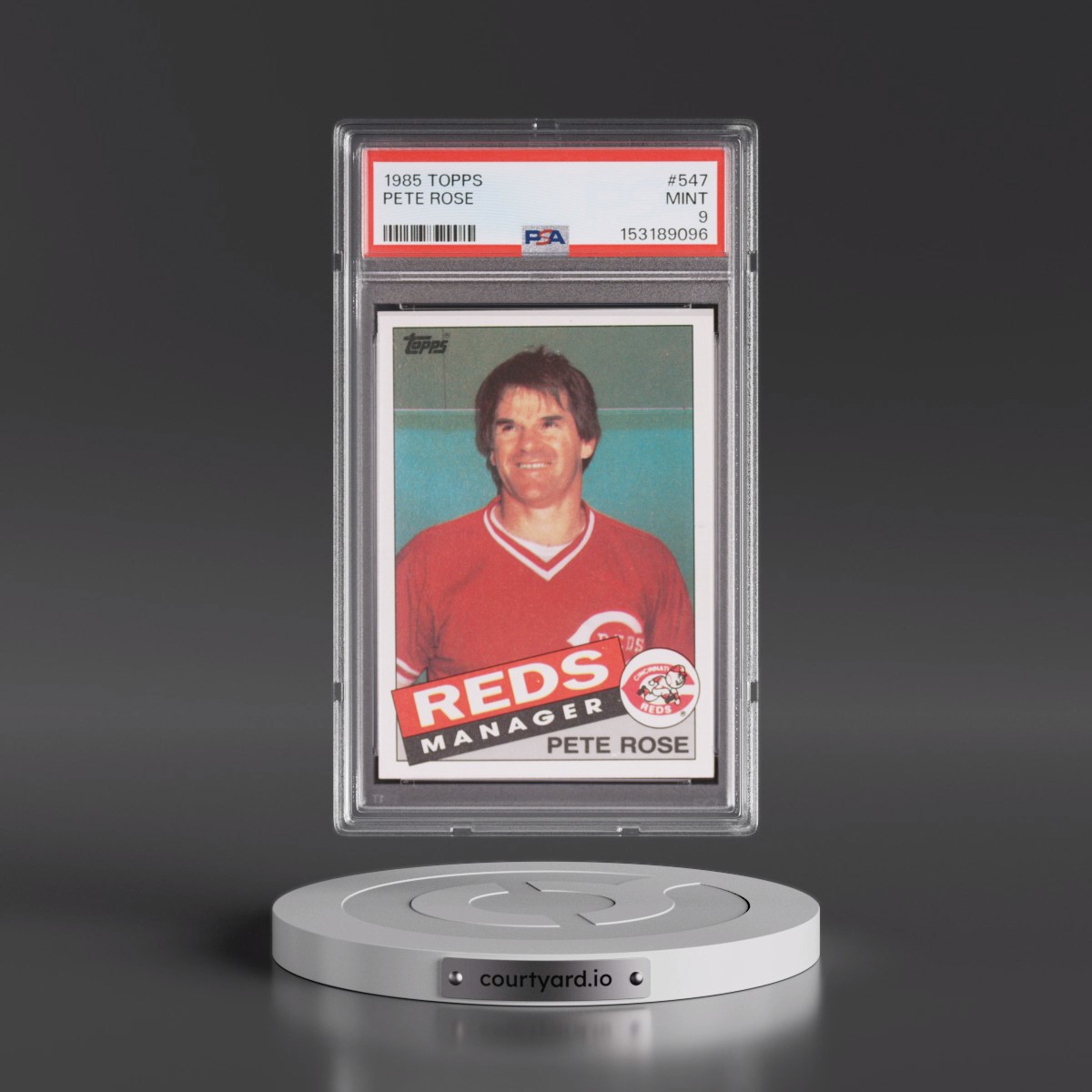 1985 Topps #547 Pete Rose (PSA 9 MINT)