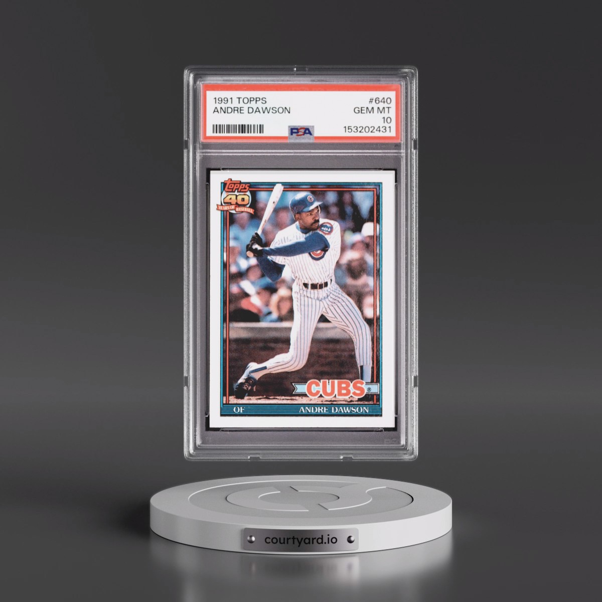 1991 Topps #640 Andre Dawson (PSA 10 GEM MINT)
