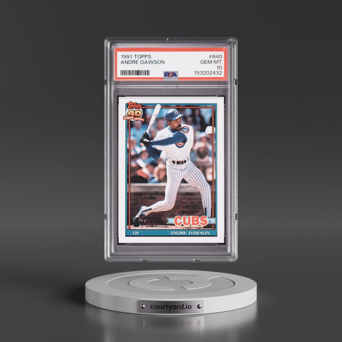 1991 Topps #640 Andre Dawson (PSA 10 GEM MINT)