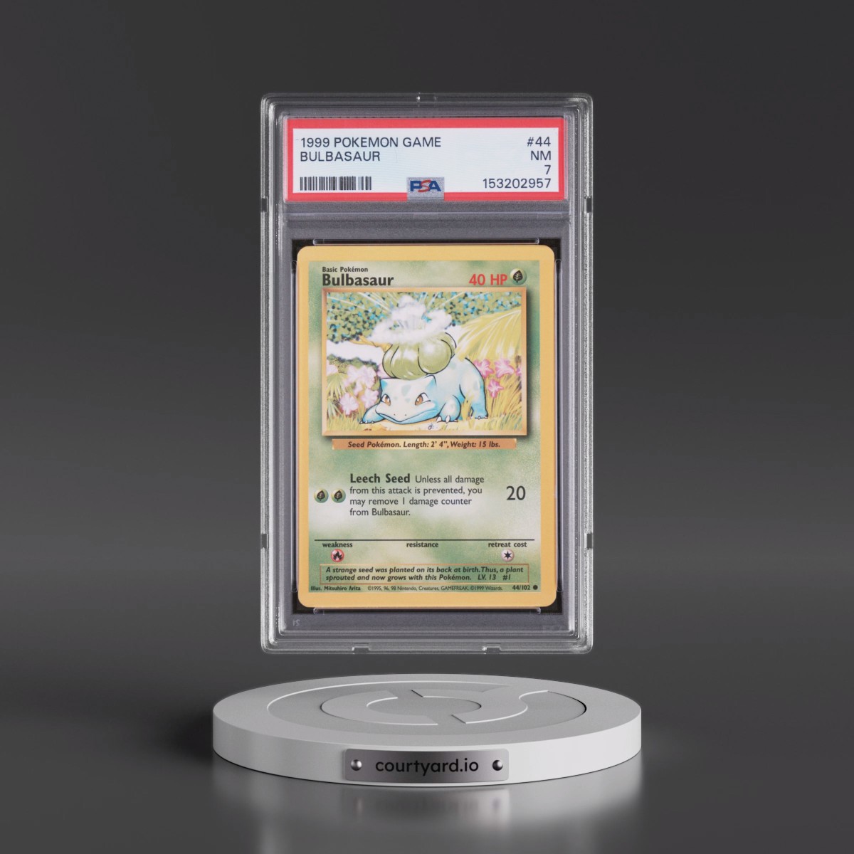 1999 Pokémon Game #44 Bulbasaur (PSA 7 NM)