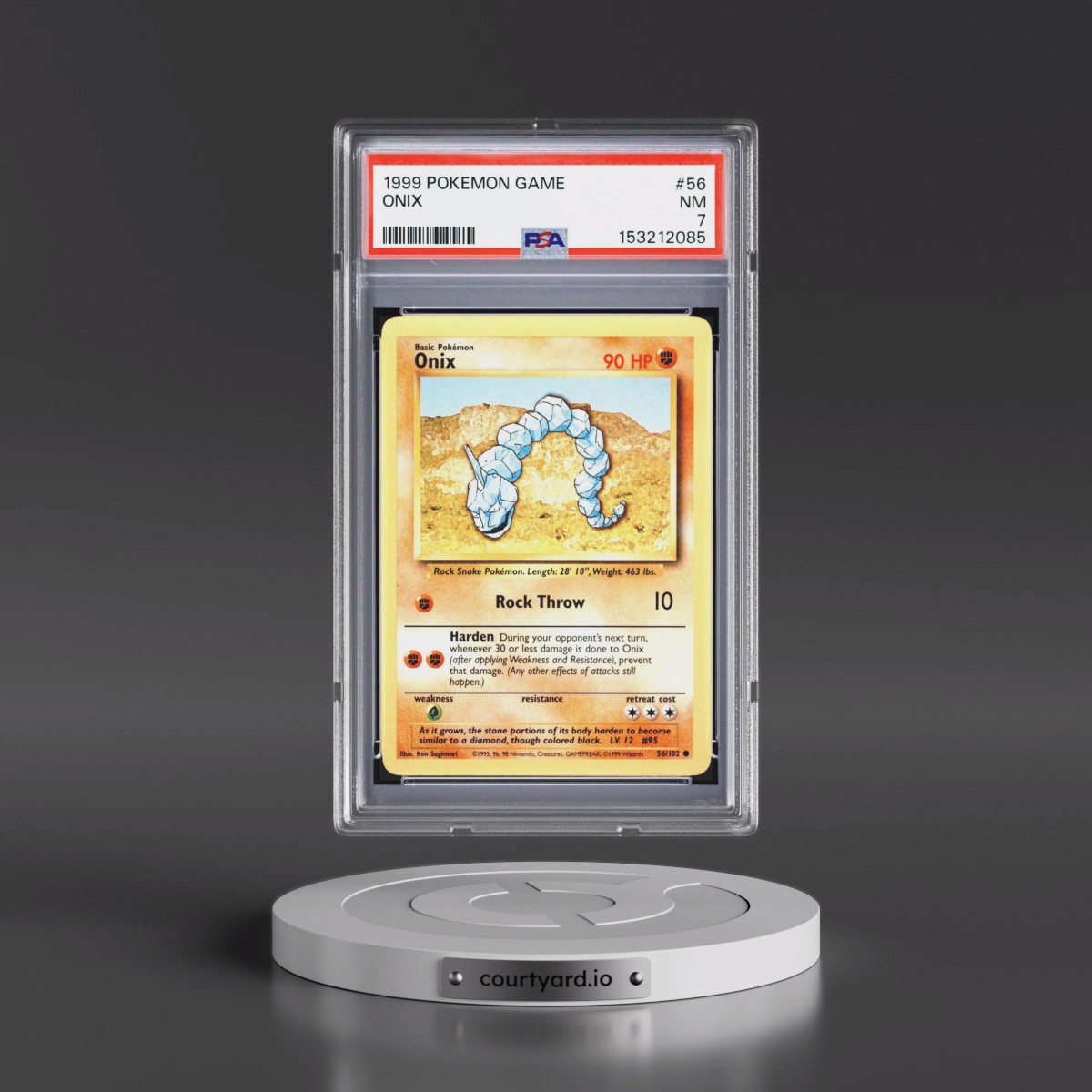 1999 Pokémon Game #56 Onix (PSA 7 NM)