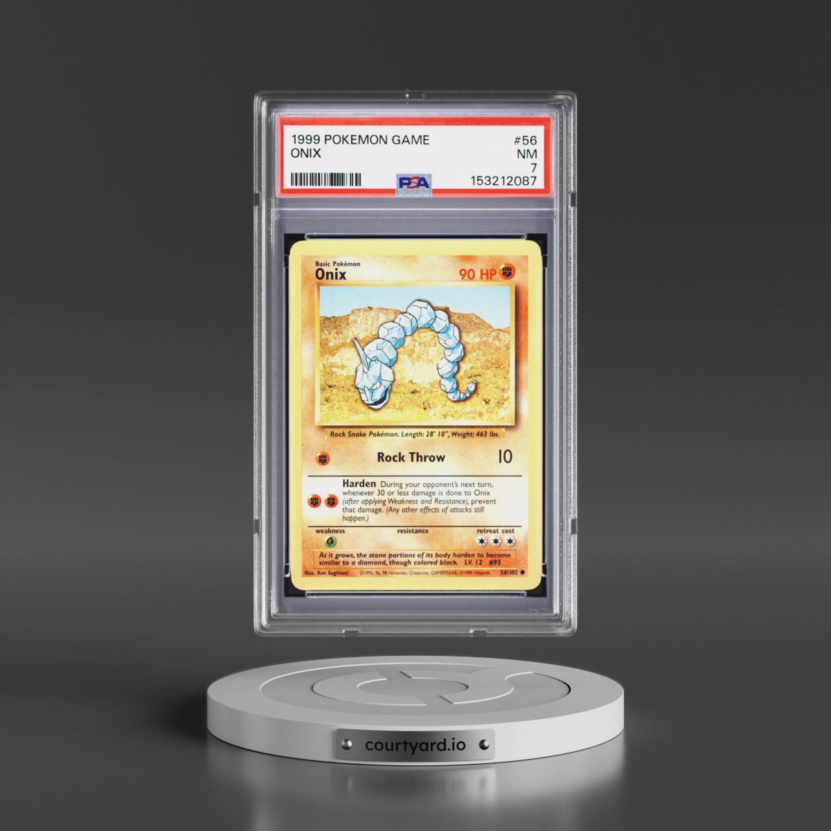 1999 Pokémon Game #56 Onix (PSA 7 NM)