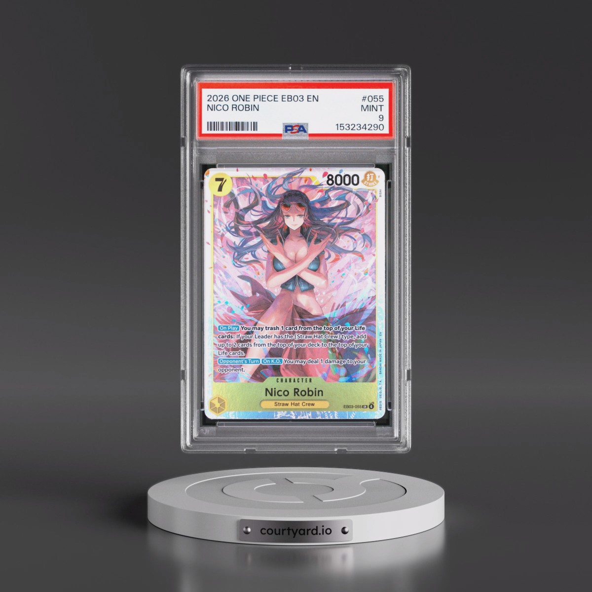 2026 One Piece EB03-Extra Booster -One Piece Heroines Edition #055 Nico Robin (PSA 9 MINT)