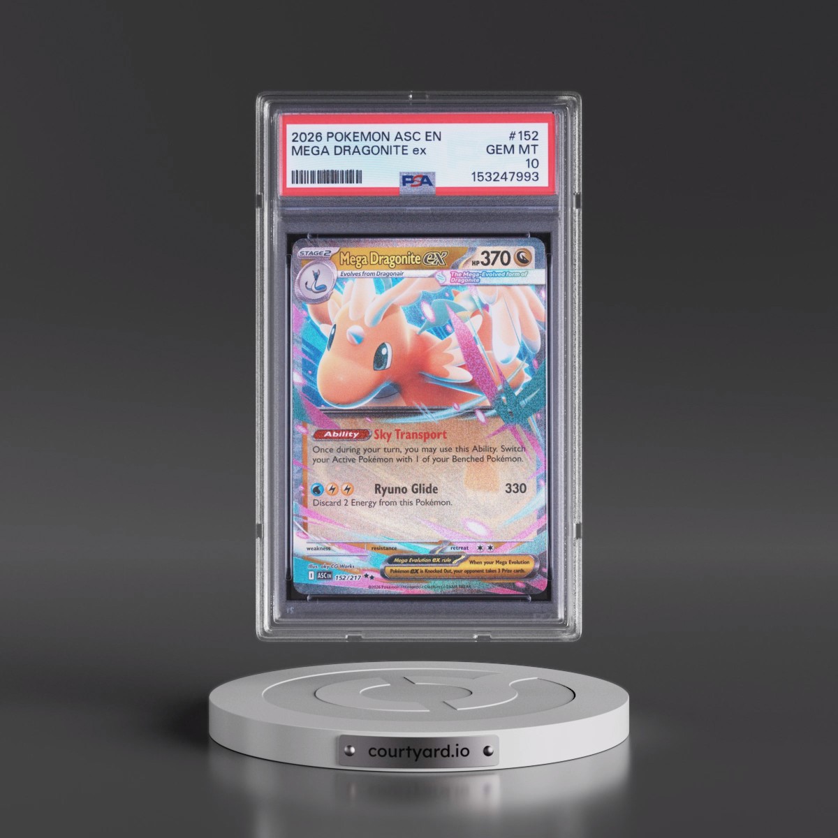 2026 Pokémon Asc EN-Ascended Heroes #152 Mega Dragonite EX - Holo (PSA 10 GEM MINT)