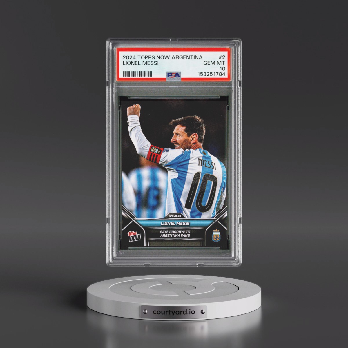 2024 Topps Now Argentina #2 Lionel Messi (PSA 10 GEM MINT)