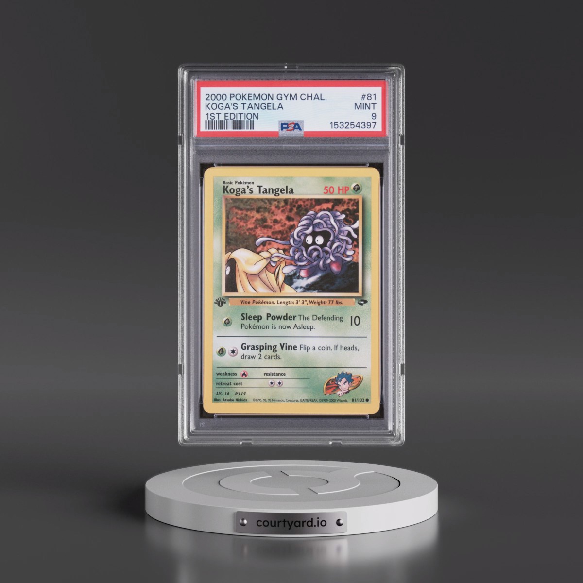 2000 Pokémon Gym Challenge #81 Koga's Tangela - 1st Edition (PSA 9 MINT)