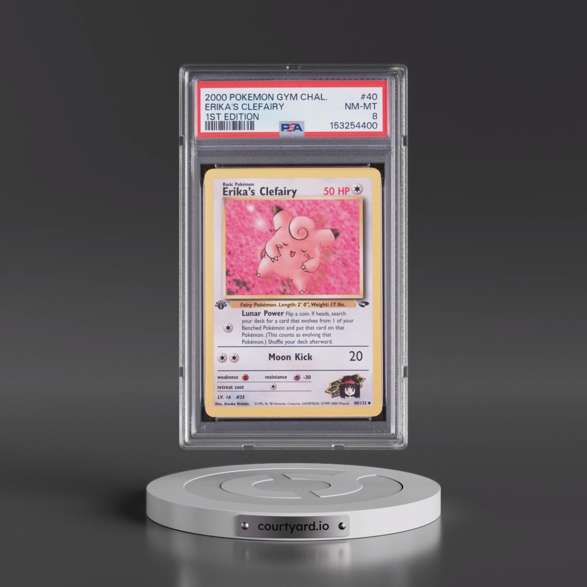 2000 Pokémon Gym Challenge #40 Erika's Clefairy - 1st Edition (PSA 8 NM-MT)