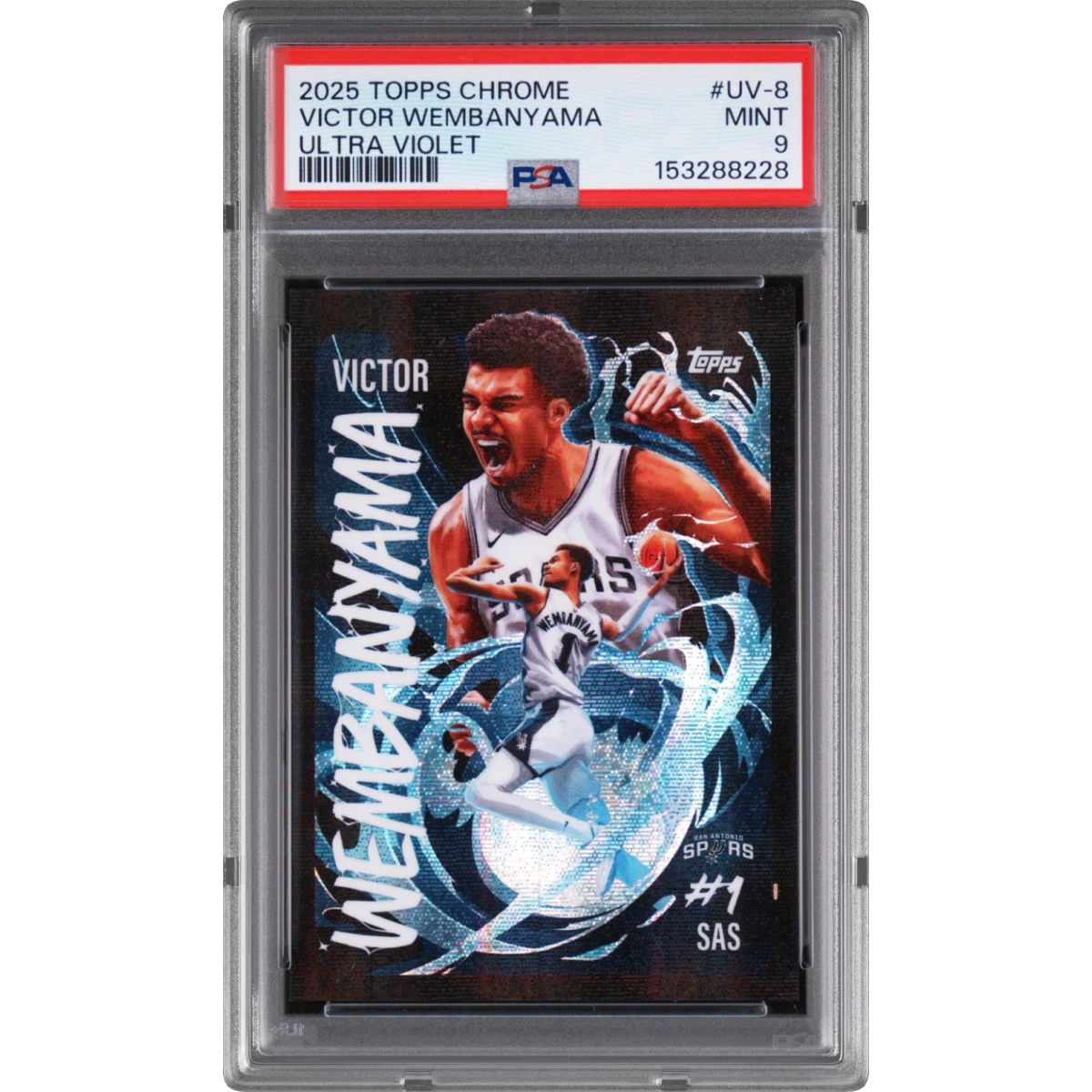 2025 Topps Chrome Ultra Violet #UV-8 Victor Wembanyama (PSA 9 MINT)