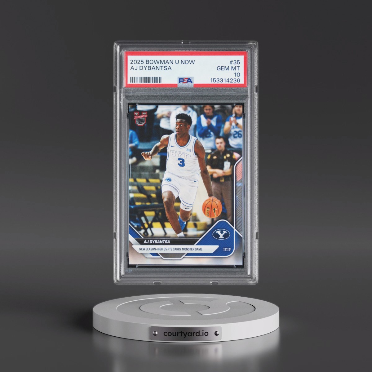2025 Bowman U Now #35 AJ Dybantsa (PSA 10 GEM MINT)