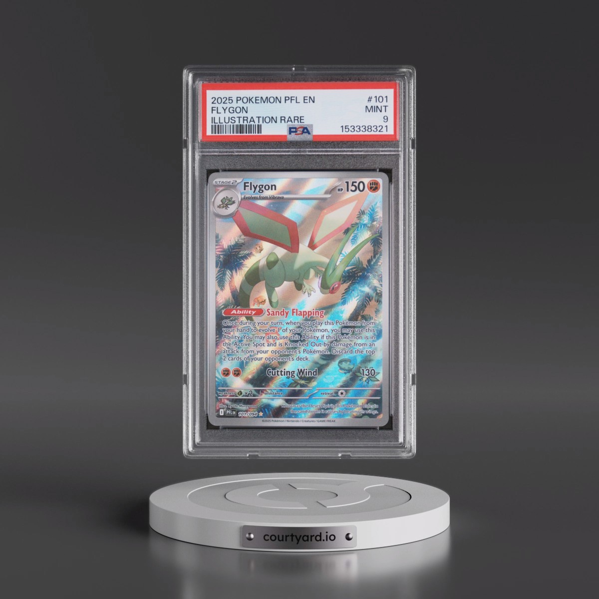 2025 Pokémon Pfl EN-Phantasmal Flames #101 Flygon - Illustration Rare (PSA 9 MINT)