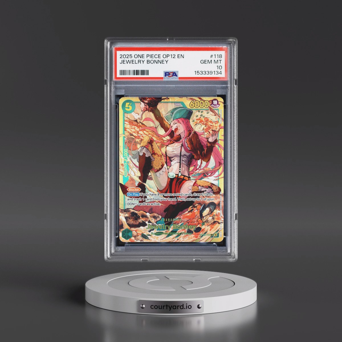 2025 One Piece OP12-Legacy of the Master #118 Jewelry Bonney (PSA 10 GEM MINT)