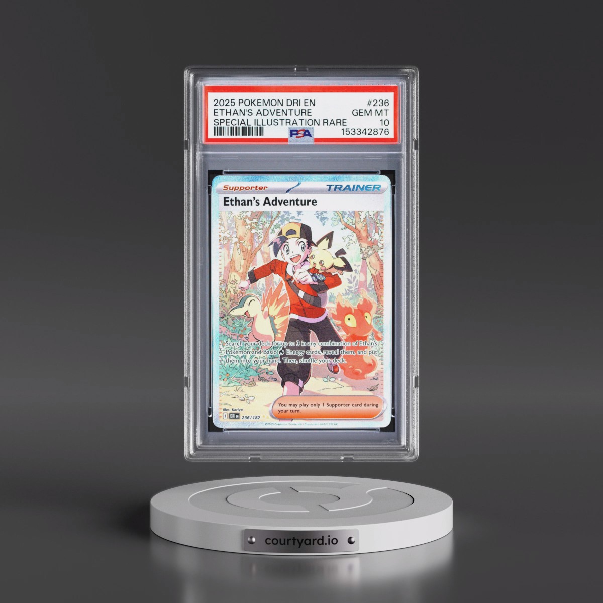 2025 Pokémon Dri EN-Destined Rivals #236 Ethan's Adventure - Special Illustration Rare (PSA 10 GEM MINT)