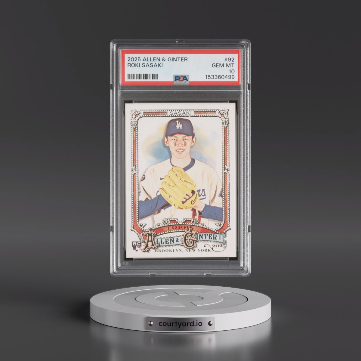 2025 Topps Allen & Ginter #92 Roki Sasaki (PSA 10 GEM MINT)