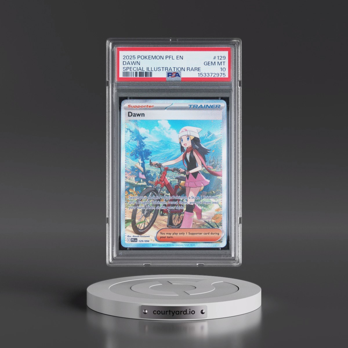 2025 Pokémon Pfl EN-Phantasmal Flames #129 Dawn - Special Illustration Rare (PSA 10 GEM MINT)