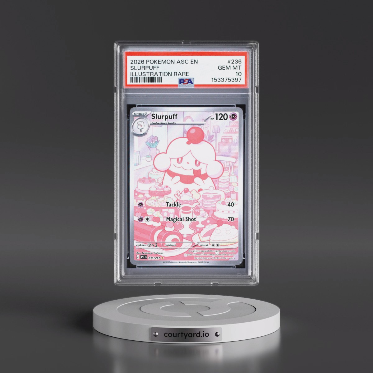 2026 Pokémon Asc EN-Ascended Heroes #236 Slurpuff - Illustration Rare (PSA 10 GEM MINT)