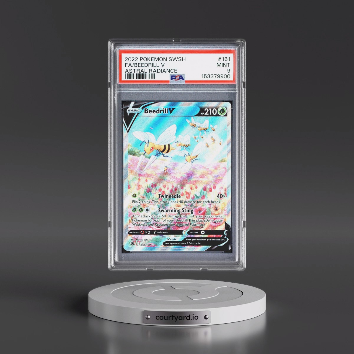 2022 Pokémon Sword & Shield Astral Radiance #161 Beedrill V - Holo Full Art (PSA 9 MINT)