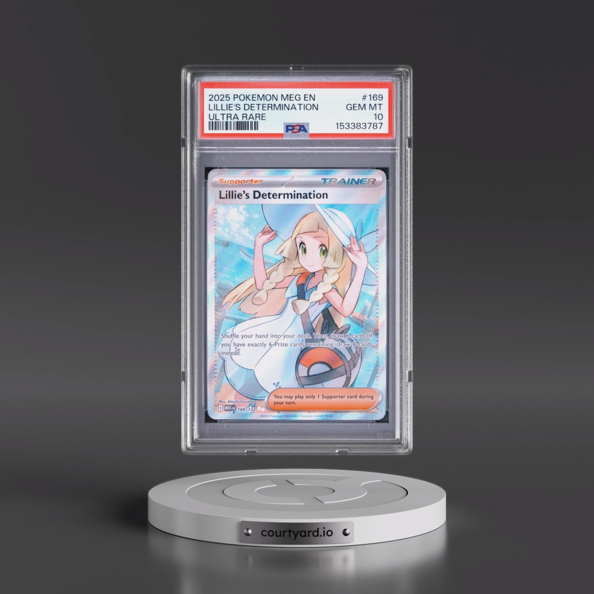 2025 Pokémon Meg EN-Mega Evolution #169 Lillie's Determination - Ultra Rare (PSA 10 GEM MINT)