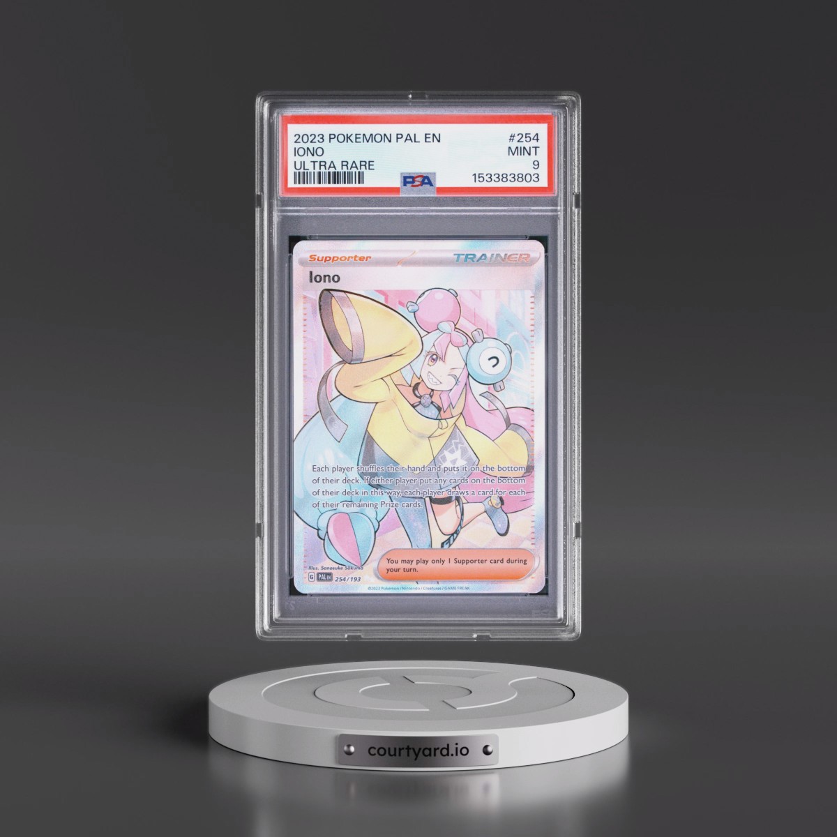 2023 Pokémon Pal EN-Paldea Evolved #254 Iono - Ultra Rare (PSA 9 MINT)