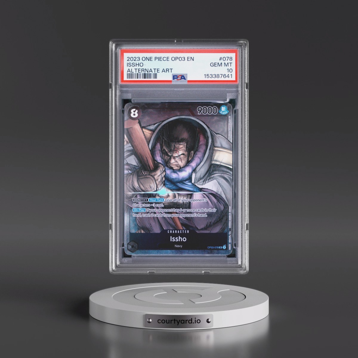 2023 One Piece OP03-Pillars of Strength Issho - Alternate Art #078 PSA 10