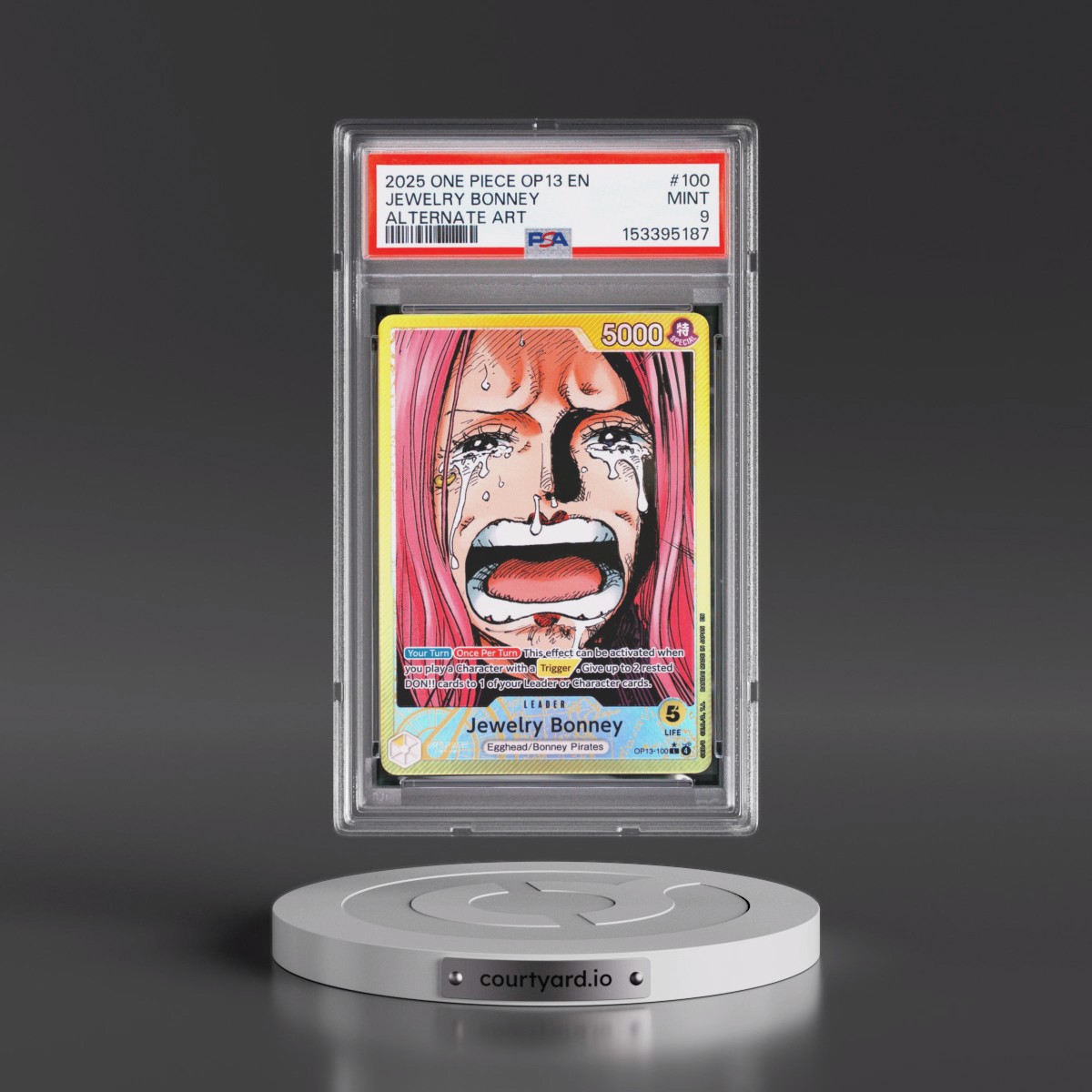 2025 One Piece OP13-Carrying on His Will #100 Jewelry Bonney - Alternate Art (PSA 9 MINT)