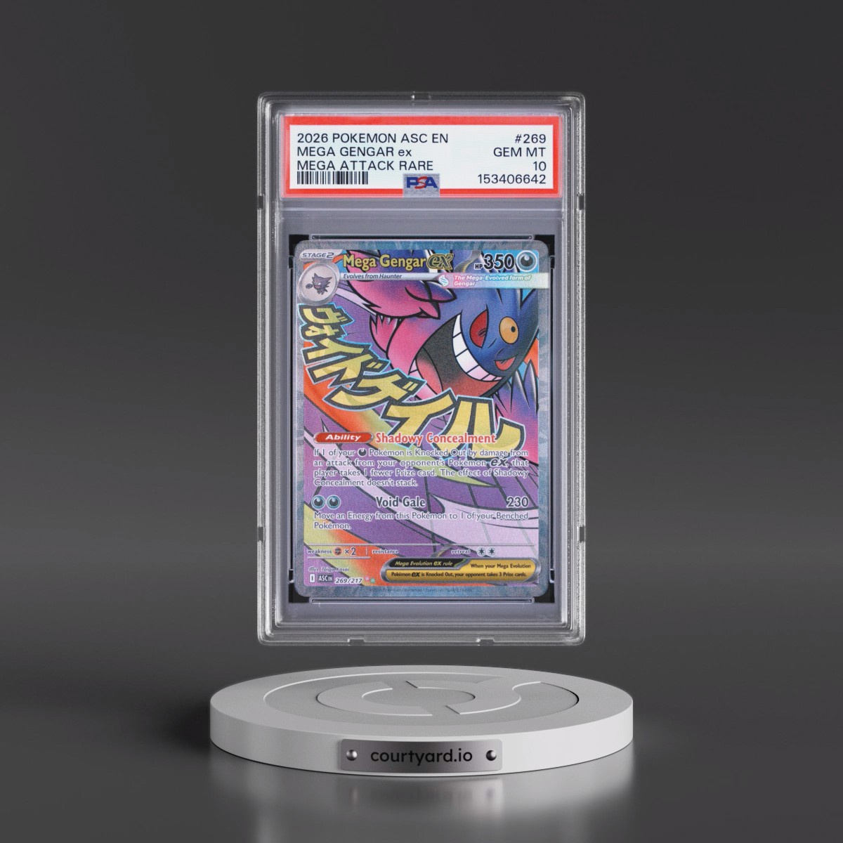 2026 Pokémon Asc EN-Ascended Heroes #269 Mega Gengar EX - Holo Mega Attack Rare (PSA 10 GEM MINT)