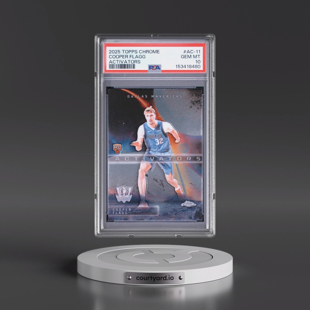 2025 Topps Chrome Activators #AC-11 Cooper Flagg (PSA 10 GEM MINT)
