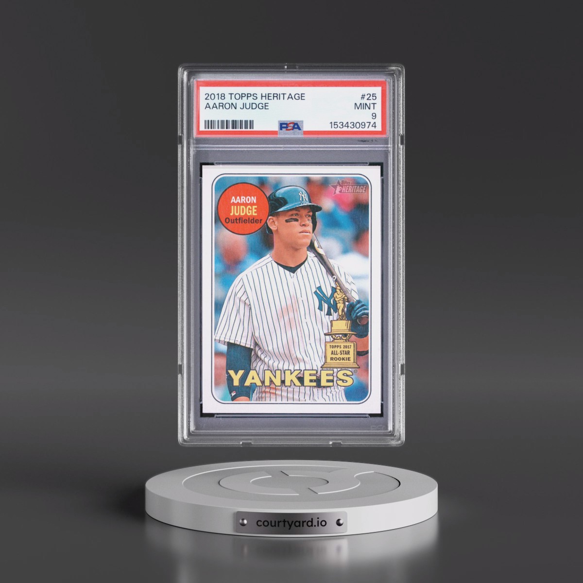 2018 Topps Heritage #25 Aaron Judge (PSA 9 MINT)