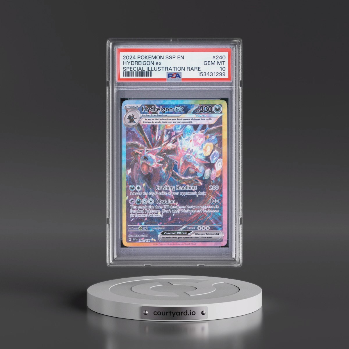 2024 Pokémon Ssp EN-Surging Sparks #240 Hydreigon EX - Holo Special Illustration Rare (PSA 10 GEM MINT)