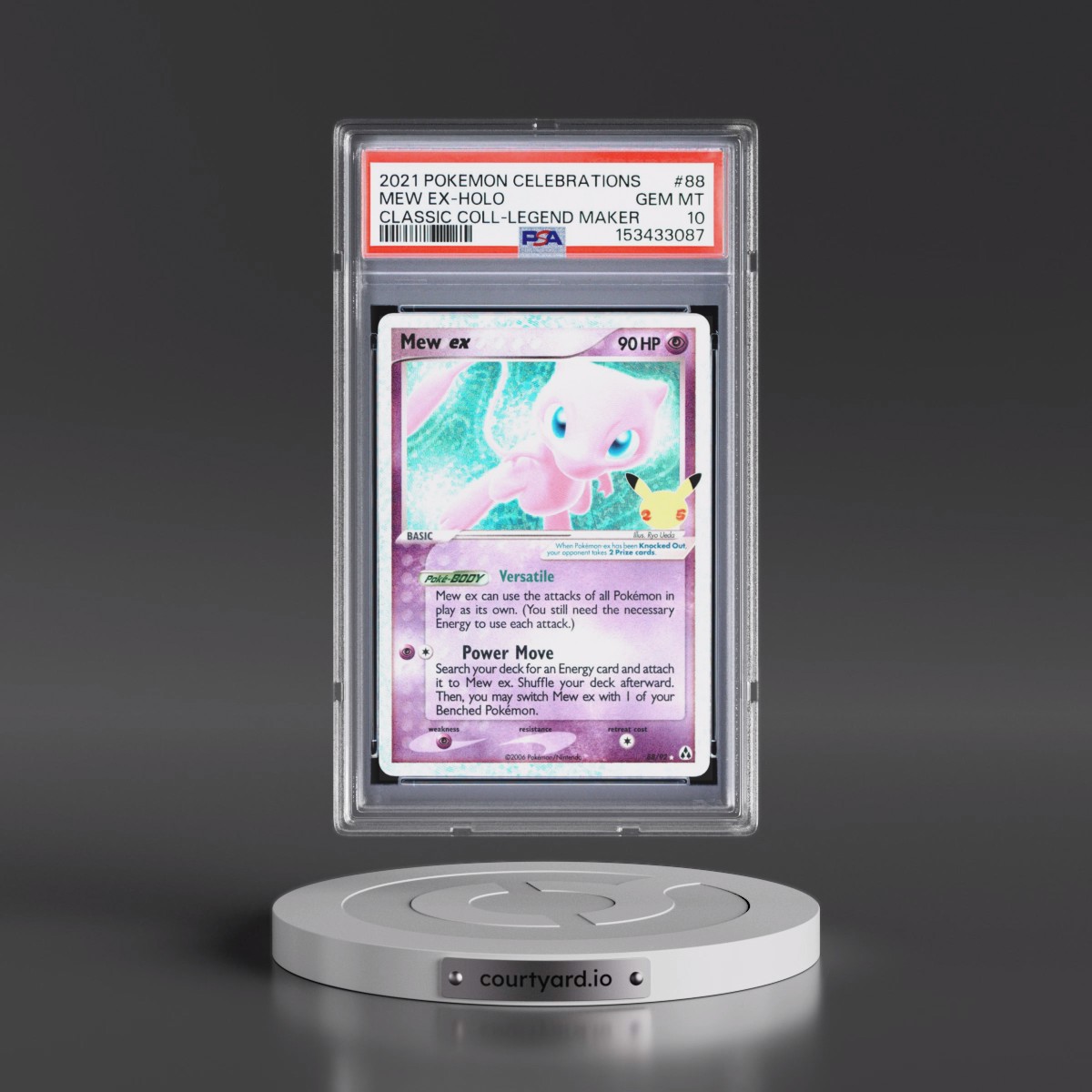 2021 Pokémon Celebrations Classic Collection #88 Mew EX - Holo Holo (PSA 10 GEM MINT)