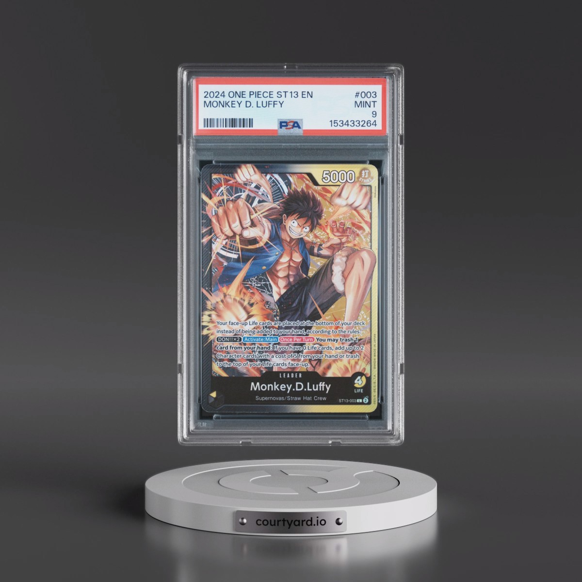 2024 One Piece Ultra Deck ST13-the Three Brothers #003 Monkey D. Luffy (PSA 9 MINT)