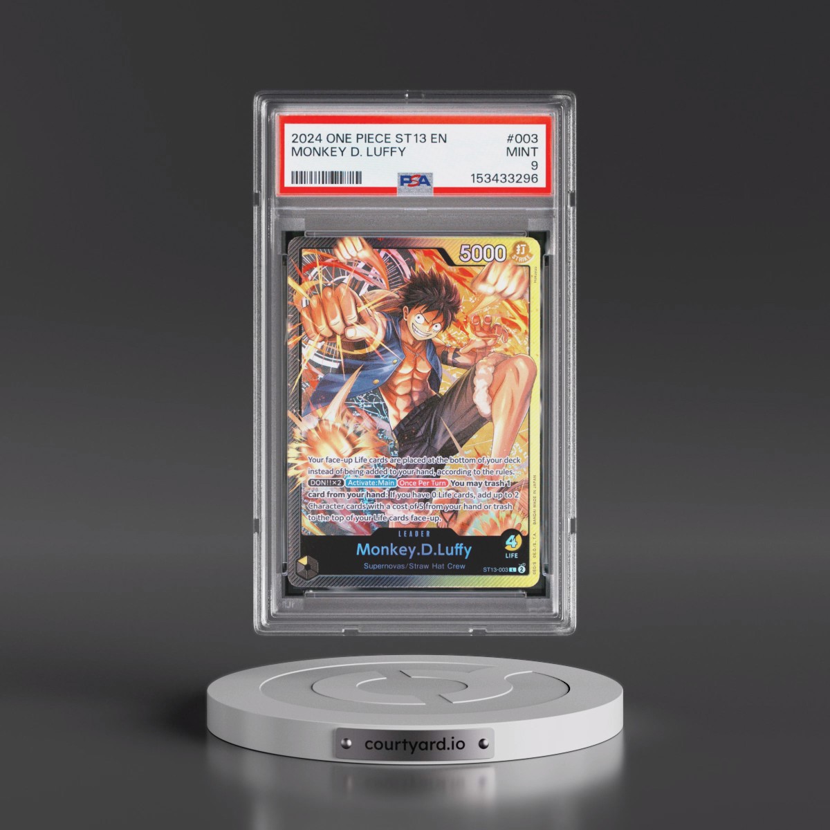 2024 One Piece Ultra Deck ST13-the Three Brothers #003 Monkey D. Luffy (PSA 9 MINT)