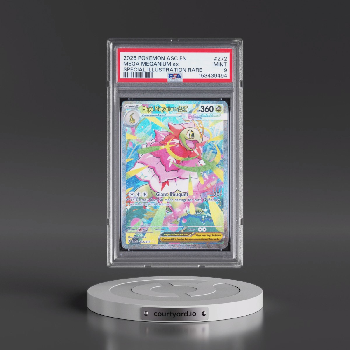 2026 Pokémon Asc EN-Ascended Heroes #272 Mega Meganium EX - Holo Special Illustration Rare (PSA 9 MINT)