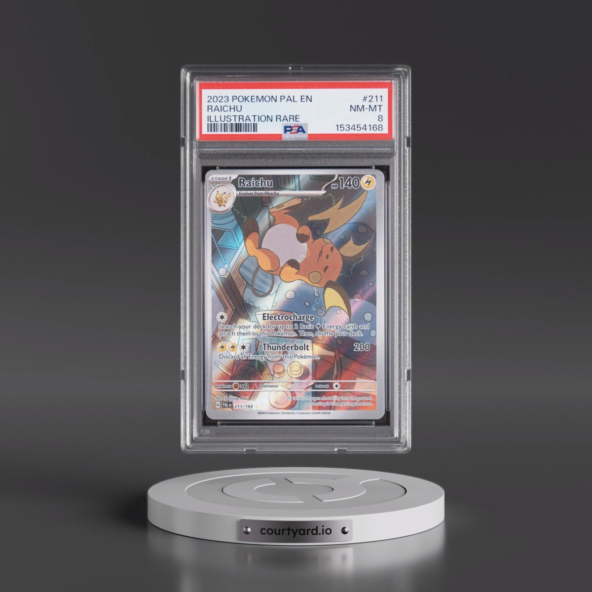 2023 Pokémon Pal EN-Paldea Evolved #211 Raichu - Illustration Rare (PSA 8 NM-MT)