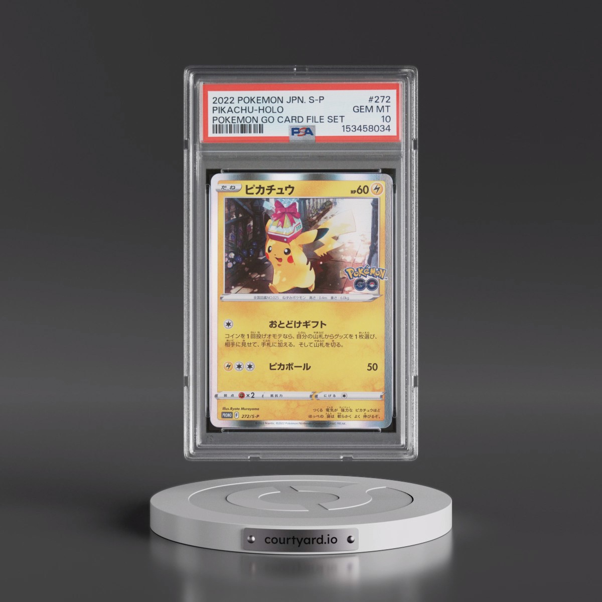 2022 Pokémon S Promo #272 Pikachu - Holo Pokemon Go Card File Set (PSA 10 GEM MINT)