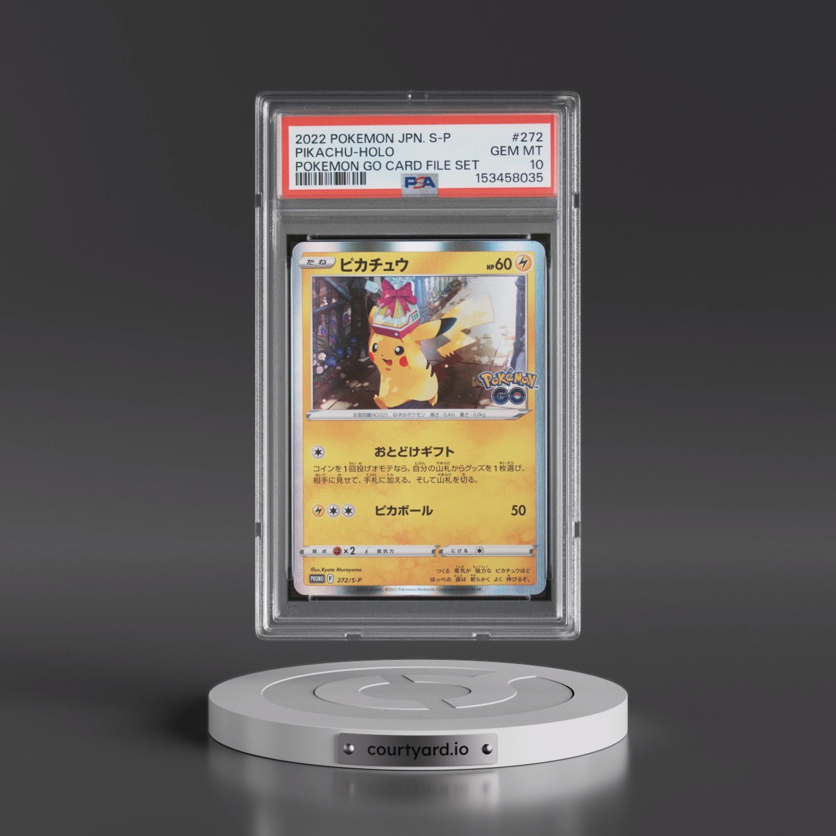 2022 Pokémon S Promo #272 Pikachu - Holo Pokemon Go Card File Set (PSA 10 GEM MINT)