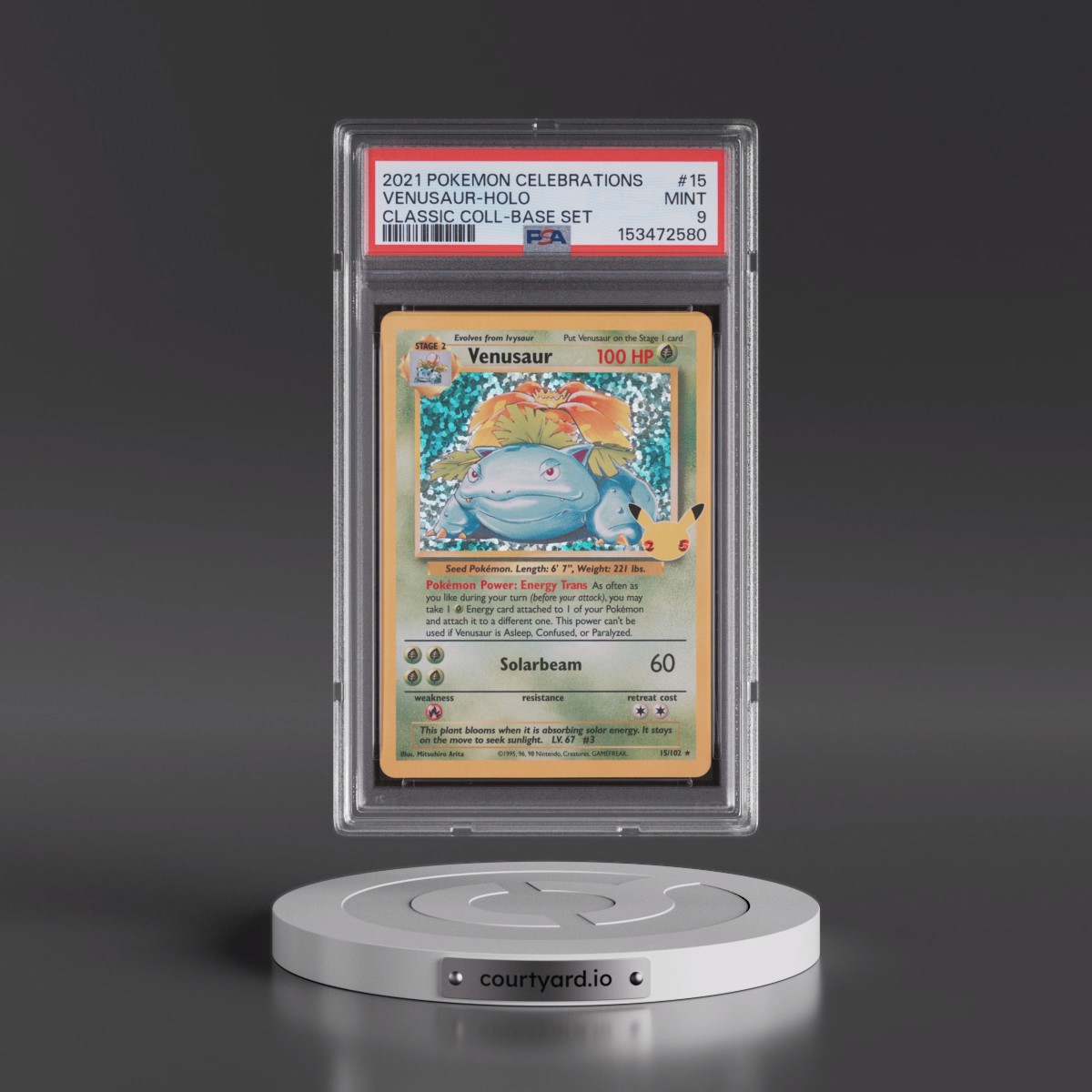 2021 Pokémon Celebrations Classic Collection #15 Venusaur - Holo (PSA 9 MINT)