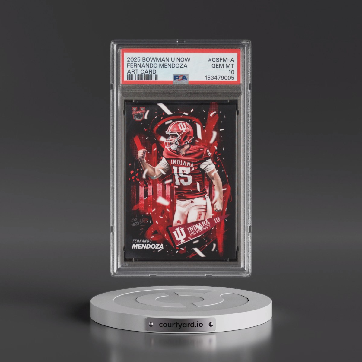 2025 Bowman U Now Art Card #CSFM-A Fernando Mendoza (PSA 10 GEM MINT)