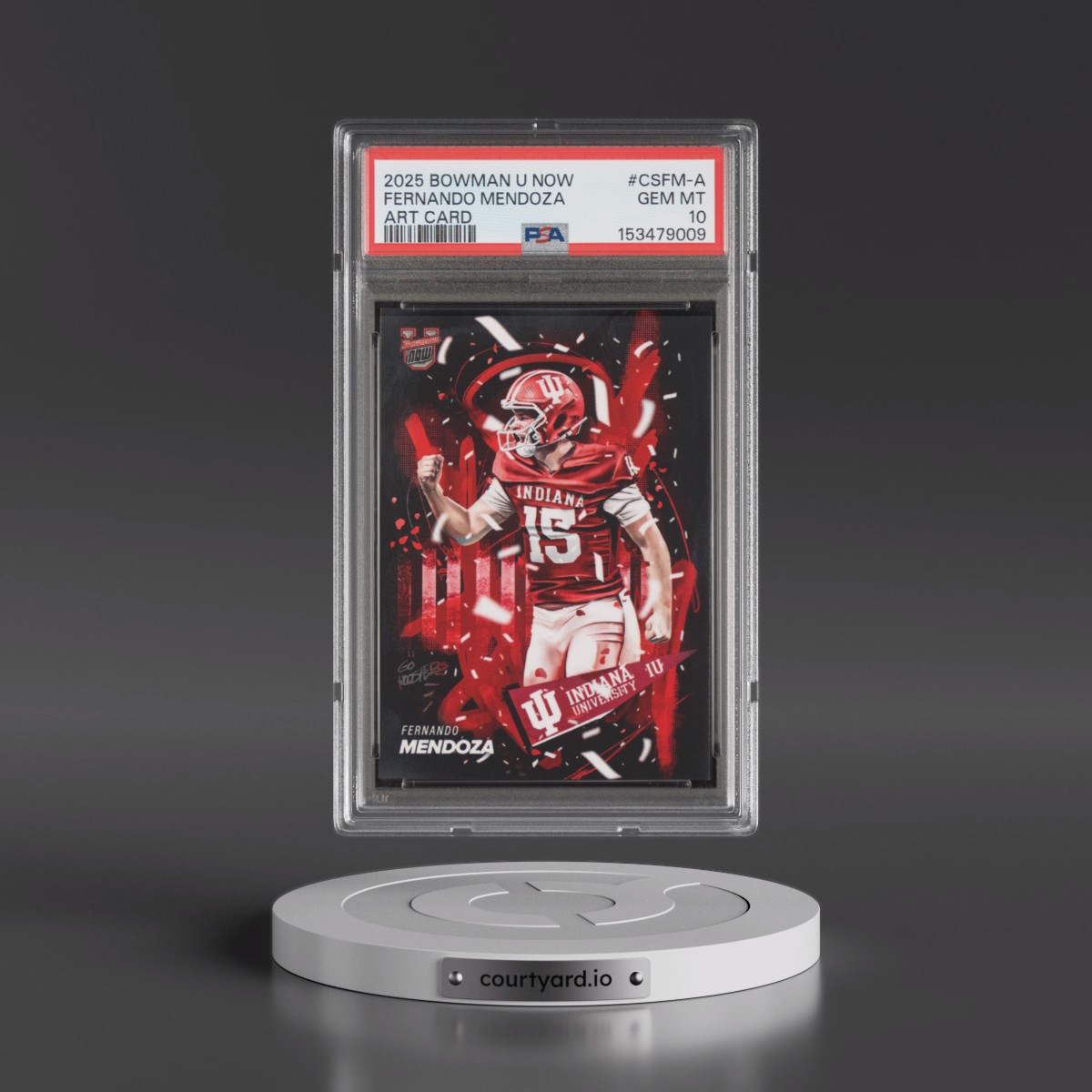 2025 Bowman U Now Art Card #CSFM-A Fernando Mendoza (PSA 10 GEM MINT)