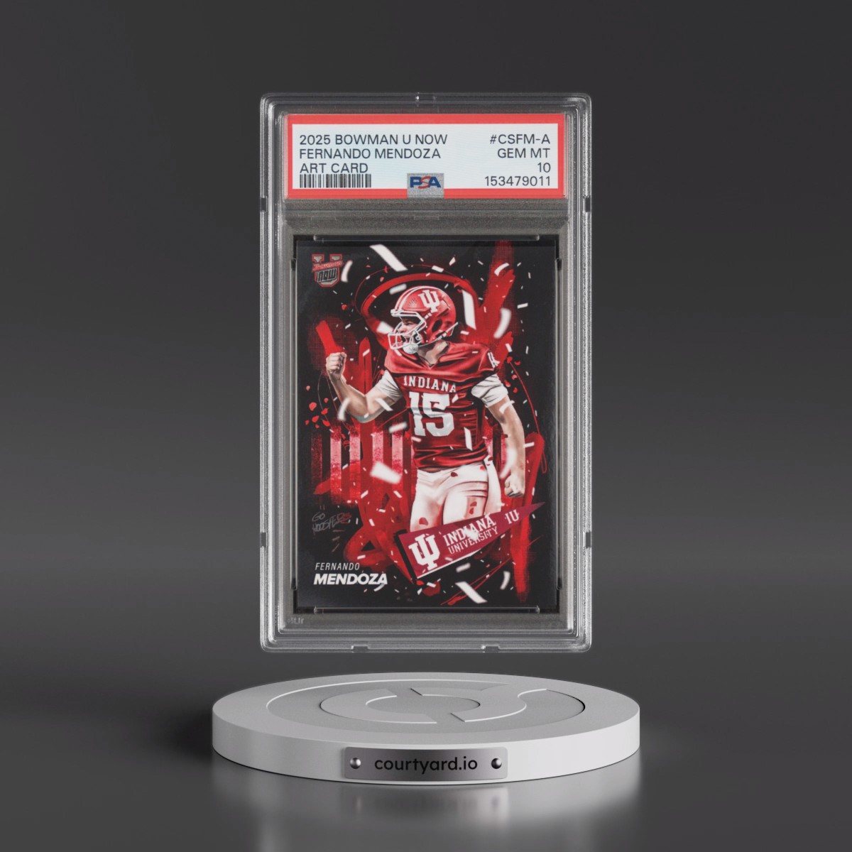 2025 Bowman U Now Art Card #CSFM-A Fernando Mendoza (PSA 10 GEM MINT)