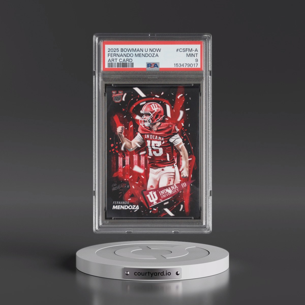 2025 Bowman U Now Art Card #CSFM-A Fernando Mendoza (PSA 9 MINT)