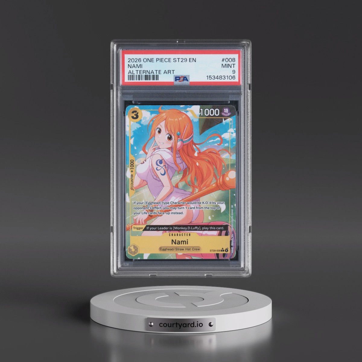 2026 One Piece Starter Deck ST29-Egghead #008 Nami - Alternate Art (PSA 9 MINT)