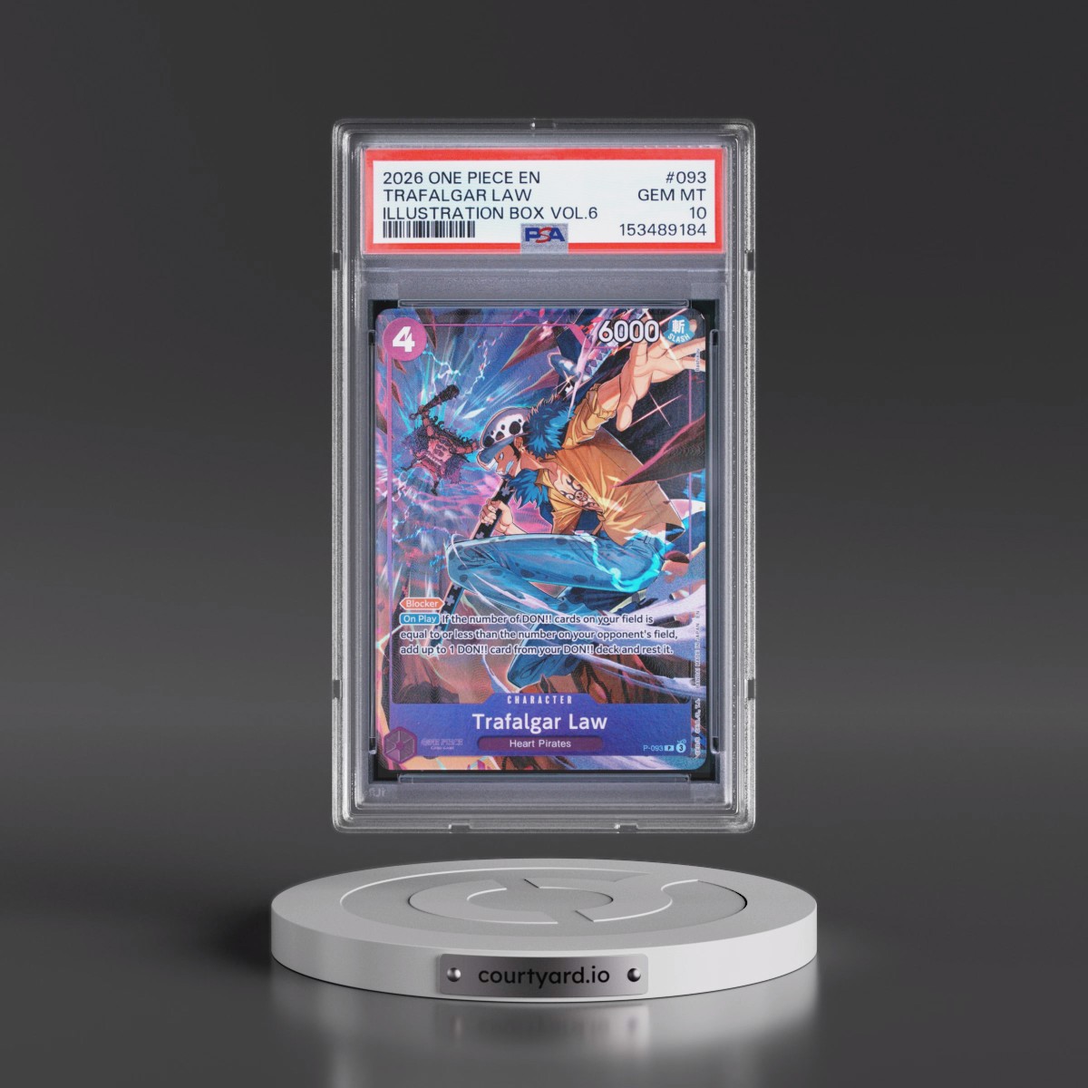 2026 One Piece Promos #093 Trafalgar Law - Illustration Box Vol.6 (PSA 10 GEM MINT)