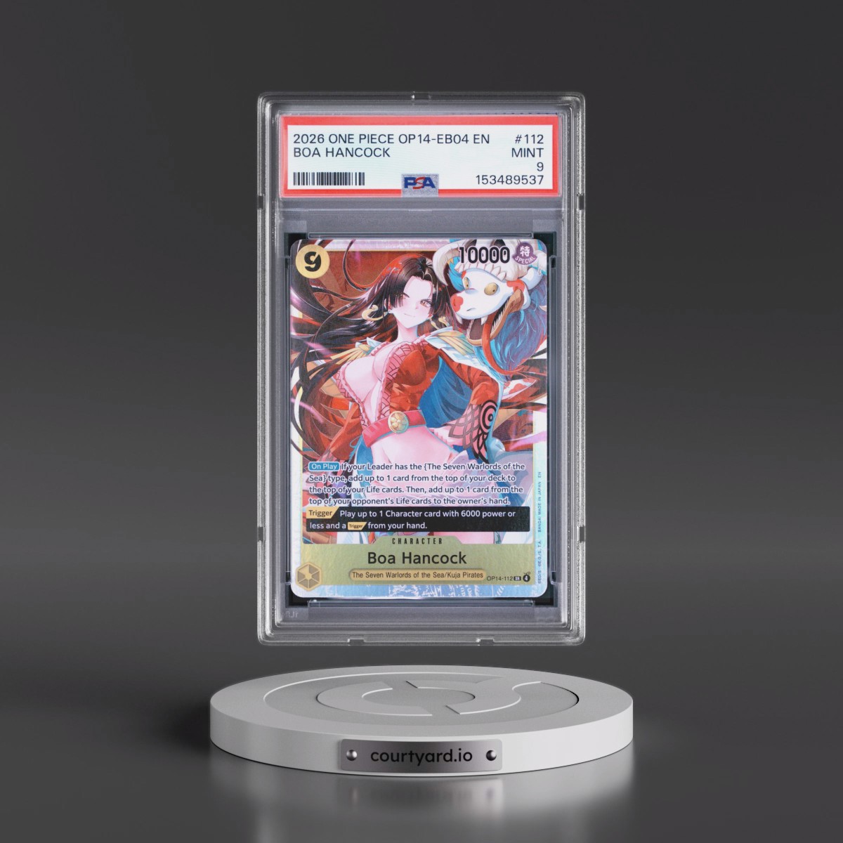 2026 One Piece OP14-EB04-the Azure Sea's Seven #112 Boa Hancock (PSA 9 MINT)